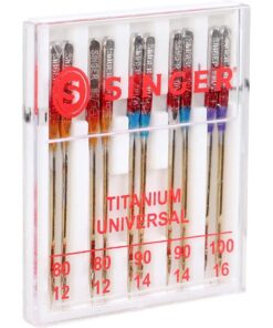 SINGER 04808 Titanium Universal Regular Point Machine Needles Woven Fabric, Assorted Sizes, 10-Count 80/11, 90/14, 100/16 10.0 17 71hGkFXqMwL