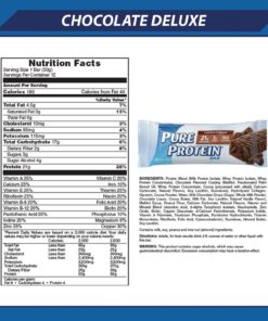 Pure Protein Bars, High Protein, Nutritious Snacks to Support Energy, Low Sugar, Gluten Free, Chocolate Deluxe, 1.76 oz., 12 Count(Pack of 1) (Packaging may vary) 37 71hHzxkD1 L