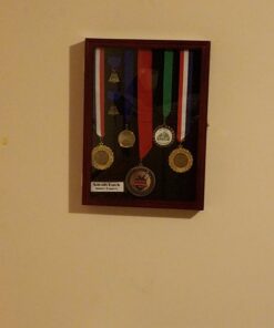 DisplayGifts Collector Medal Lapel Pin Shadow Box Display Case Holder Cabinet Shadow Box PC01 Cherry Finish 28 71hIEas9PGL