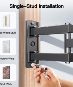 PERLESMITH Full Motion TV Wall Mount for 26-60 Inch TVs, UL-Listed TV Mount with Articulating Arms Swivels Tilt Extension - Wall Mount TV Brackets VESA 400x400 Fits LED LCD OLED 4K TVs Up to 70 lbs 34 71hJ JgQWiL