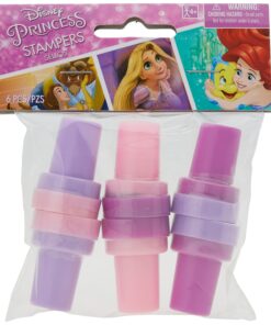 amscan Stamper Set | Disney Princess Dream Big Collection | Party Accessory Pink,purple, 1" x 1 1/2"