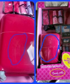 18 Inch Doll Accessories Play Travel Set - 16 Pcs Suitcase Luggage Carrier with Sunglasses, Passport, Tickets, Camera, and More, Beverly Hills Doll Collection Suitcase Set 17 71hJqiK1BDL