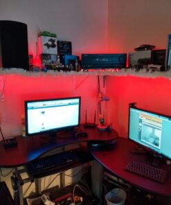 SUPERNIGHT LED Strip Light, 2835 SMD RGB Multi-Color Changing Lights, 16.4ft 300 LEDs Rope with IR Remote Controller, 12V Power Supply for Bedroom, TV-Back Lighting, Halloween, Christmas 2835RGB 24Keys 63 71hKWBxr2VL