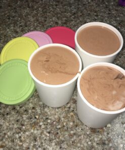 Tovolo Sweet Treat, 6 oz. Mini Tubs Set of 4, Tight-Fitting Silicone Lid, Easy Stacking Reusable Ice Cream Container, 6-Ounces, Assorted MINI Sweet Treat Tubs Set of 4 42 71hKkuq I L