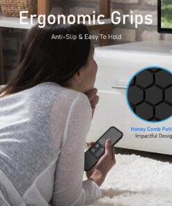 Fintie Protective Case for Apple TV 4K/ HD Siri Remote (1st Gen) - Honey Comb Lightweight Anti Slip Shockproof Silicone Cover for Apple TV 4K 5th 4th Gen Siri Remote Controller, Black 31 71hKsOOFwL