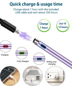 Active Stylus Pens for Touch Screens, Digital Stylish Pen Pencil Rechargeable Compatible with Most Capacitive Touch Screens Purple 10 71hL6dtLV6L