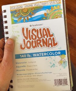 Strathmore 460-55 400 Series Visual Watercolor Journal, 140 LB Cold Press, 5.5"x8", 22 Sheets , White 5.5x8.5 Watercolor 140LB 47 71hLuloBomL
