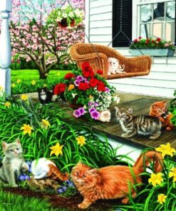 SUNSOUT INC - in The Swing of It - 500 pc Jigsaw Puzzle by Artist: Higgins Bond - Finished Size 19" x 19" - MPN# 75449 7 71hM2FIN5WL