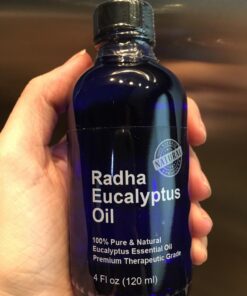 Radha Beauty Eucalyptus Essential Oil 4 oz - 100% Pure & Therapeutic Grade, Steam Distilled for Aromatherapy, Relaxation, Shower, Sauna, Bath, Steam Room and other DIY Projects. 4 Fl Oz (Pack of 1) 38 71hMBXmzkYL 1