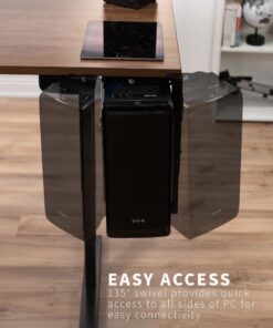 VIVO Adjustable Under Desk and Wall PC Mount, Computer Case CPU Holder with Swivel Action and Secure Locking, Black, MOUNT-PC01 59 71hNSRQJsuL
