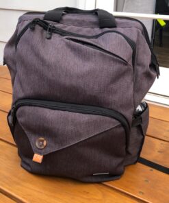 Hap Tim Diaper Bag Backpack,Large Capacity Travel Back Pack Maternity Baby Nappy Changing Bags, Double Compartments with Stroller Straps,Waterproof,Black (US7340-DG) Dark Grey 88 71hOHhGjioL