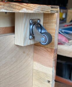 bayite 4 Pack 1" Low Profile Casters Wheels Soft Rubber Swivel Caster with 360 Degree Top Plate 100 lb Total Capacity for Set of 4 (2 with Brakes & 2 Without) 53 71hOTx7mIL