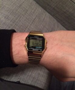 Timex Men's T78677 Classic Digital Gold-Tone Stainless Steel 41 71hOo1yuScL