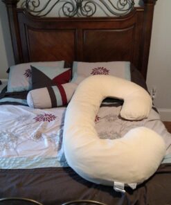 Leachco Snoogle Original Maternity/Pregnancy Total Body Pillow, Ivory 60 Inch 41 71hOveWt1cL