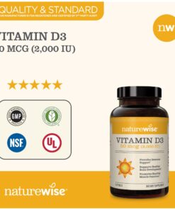 NatureWise Vitamin D3 2000iu (50 mcg) Healthy Muscle Function, and Immune Support, Non-GMO, Gluten Free in Cold-Pressed Olive Oil, Packaging Vary ( Mini Softgel), 360 Count(Pack of 1) 360 Count (Pack of 1) 30 71hPFlP4InL