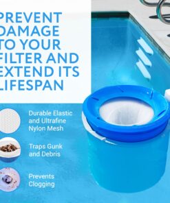 IMPRESA 10-Pack of Pool Skimmer Socks - Excellent Savers for Filters, Baskets, and Skimmers - The Ideal Sock/Net/Saver to Protect Your Inground or Above Ground Pool 23 71hPcWF9m6L