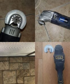 XXGO 4 Pcs Diamond Carbide Oscillating Multi Tool Semi Circle Finger Segment Swing Grit Grout Saw Blades XG4004 Assorted Carbide Diamond Blades - 4 Pcs 18 71hPvqtcz L