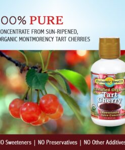 Alternative view of Dynamic Health 100% Pure Organic Certified Tart Cherry Juice Concentrate, 16-Ounce (Packaging May Vary) 16 Fl Oz (Pack of 1)