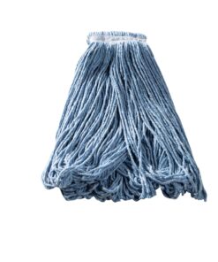Rubbermaid Commercial Products Universal Headband Blend Mop, Blue, Looped Ends to Reduce Fraying, Heavy Duty Industrial Wet Mop For Floor Cleaning Office/School/Stadium/Lobby/Restaurant Single 8 71hQdhN8gHL