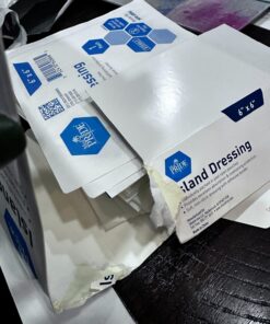 Med PRIDE 6 inch x 6 inch Bordered Gauze-Island Dressing| 25 Pack-Individually Packed Pouches| Wound Dressing with Adhesive, Breathable Borders| Sterile & Highly Absorbent| Latex-Free 6'' x 6'' 18 71hRKUkphuL