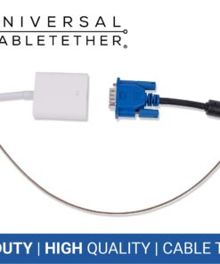 Universal CableTether - Cable Tethers (4 Pack) - Adjustable, Pre-Assembled, Secure Conference Display Adapters, Mac Adapters, VGA Adapters 14 71hRSVvltgL