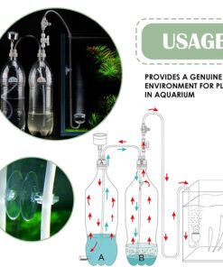 DIY CO2 Generator System Kit with Pressure Gauge Air Flow Adjustment Valve - Pressurized CO2 Kit for Aquarium Plants Tube Valve for Bottle - CO2 Regulator Aquarium for CO2 Diffuser - Grow System 33 71hRZAgDkL