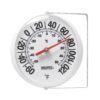Springfield Big and Bold Thermometer with Mounting Bracket, Indoor Outdoor Thermometer with Large Numbers for Patio, Pool, and Indoor Areas, White Side Bracket