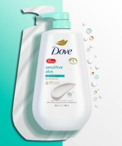 Dove Body Wash with Pump Sensitive Skin Hypoallergenic, Paraben-Free, Sulfate-Free, Cruelty-Free, Moisturizing Skin Cleanser Effectively Washes Away Bacteria While Nourishing Skin 30.6 oz Unscented 30.6 Fl Oz (Pack of 1) 23 71hT9oZ9uAL