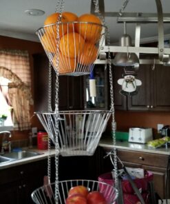 Fox Run Three Tier Hanging Wire Baskets, 11 x 11 x 6.75 inches, Chrome 28 71hTeXRT6TL