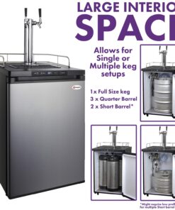 Kegco K309SS-124" Wide Homebrew Single Tap Stainless Steel Digital Kegerator 21 71hUFAanp3L