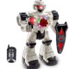 WolVolk 10 Channel Remote Control Robot Police Toy with Flashing Lights and Sounds, Great Action Toy for Boys 19 71hVInLNqxL