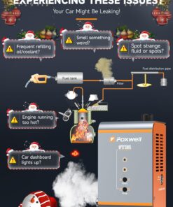 FOXWELL ST101 0.5 PSI EVAP Smoke Machine Leak Tester, Professional Vacuum Leak Detector, Automotive Smoke Machine Compatible with Any Air Compressor Types 8 71hVQgtz6XL