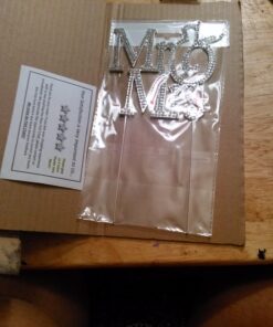 1 X Mr & Mrs Monogram Silhouette Rhinestone Wedding Cake Topper Decoration with Crystals - Formal Font 34 71hVa8GXn0L