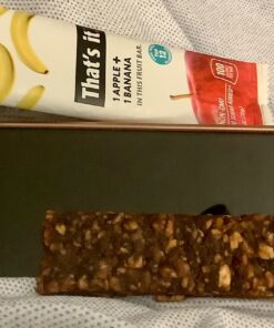 That's it Apple + Banana 100% Natural Real Fruit Bar, Best High Fiber Vegan, Gluten Free Healthy Snack, Paleo for Children & Adults, Non GMO Sugar-Free, No Preservatives Energy Food (12 Pack) 11 71hVbTR47oL