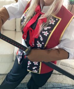 SparkFoam 39" Foam Samurai Sword (1) + Plastic Scabbard Bundle (1) Black Guard w/ Blk & Red Handle 6 71hVcd6vbjL