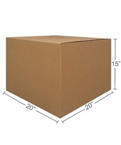 Amazon Basics Cardboard Moving Boxes, 12 Pack, Large, Brown, 20" x 20" x 15" 12-Pack 32 71hVvHyGr2L