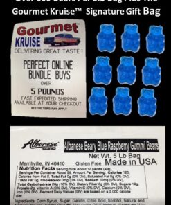 Albanese Blue Raspberry Gummi Bears 5lb Bag With Blue Raspberry Gummy Gourmet Kruise Signature Gift Bag 11 OZ (NET WT 5 LBS.11OZ) 2 Item Bundle 6 71hWA658PlL