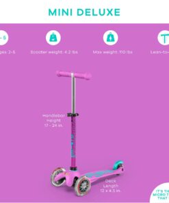 Micro Kickboard - Mini Deluxe 3-Wheeled, Lean-to-Steer, Swiss-Designed Micro Scooter for Kids, Ages 2-5 Lavender 16 71hWIWsrmzL
