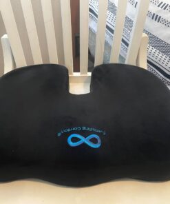 Everlasting Comfort Seat Cushion for Lower Back Pain Relief - Enhances Posture & Support, Provides All-Day Comfort - Non-Slip Tailbone Pain Relief Cushion - Multi-Use Car, Gaming, Office Chair Cushion Black (Flagship Cushion) The Original Memory Foam 31 71hWoB9mgML