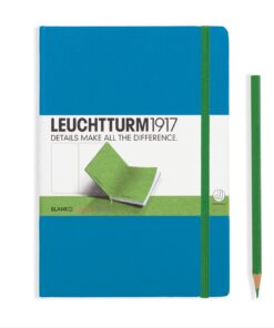 LEUCHTTURM1917 Bicolor Special Edition - Medium A5 Plain Hardcover Notebook (Azure-Lime) - 249 Numbered Pages Azure-Lime 5 71hWwjEnj5L
