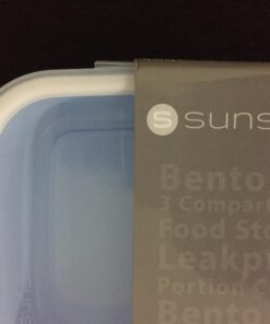 Leakproof, 3 Compartment, Bento Lunch Box, Airtight Food Storage Container (1 Pc) - Blue 51 71hX0RrFLKL