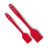 Kitchen Mama Silicone Basting Pastry Brush Gift: Set of 2 Heat Resistant Basting Brushes for Baking, Grilling, Cooking and Spreading Oil, Butter, BBQ Sauce, or Marinade. Dishwasher Safe (Red) Red 47 71hXLfIXaTL