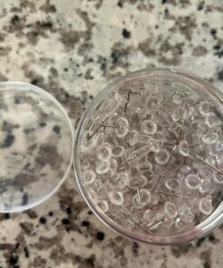 Amazon Basics Push Pins Tacks, Clear Plastic Head, Steel Point, 200-Pack 200 pack 30 71hXUfNUSJL