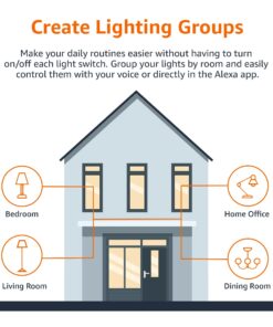 Amazon Basics - Smart A19 LED Light Bulb, 2.4 GHz Wi-Fi, 7.5W (Equivalent to 60W) 800LM, Works with Alexa Only, 1-Pack, Certified for Humans, Multicolor Color Changing 1 Pack 21 71hXgdq5erL