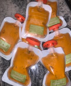 Infantino Disposable Squeeze Pouches, Portable Homemade Semi-Solid Food for Babies and Toddlers, 4 Fl Oz (Pack of 50) 50 Squeeze Pouches Pack 30 71hXmdIFC0L