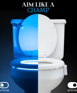 RainBowl Toilet Bowl Night Light with Motion Sensor - Funny Mens Stocking Stuffers 2023 - Unique Cool Gadget - Gag Christmas Gift for Dad, Boyfriend, Husband - White Elephant Gifts Idea, Secret Santa 31 71hXsVrElL
