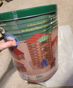 Lincoln Logs Centennial Edition Tin Amazon Exclusive-150+ Pieces-Real Wood-Ages 3+-Best Retro Building Gift Set for Boys/Girls-Creative Construction Engineering-Top Blocks Kit-Preschool Education Toy 42 71hXwl0bOYL