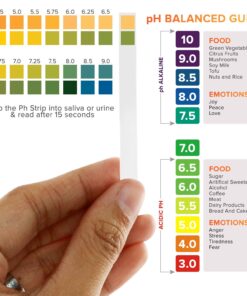 pH Test Strips 4.5 to 9.0 (200 ct) for Urine and Saliva Body pH Testing. Urinalysis Reagent Test Strips for Acidity and Alkalinity. Alkaline Diet Food and Acid pH Testing 29 71hY85X9xHL