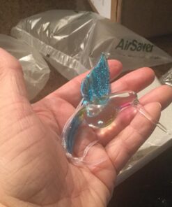 Hummingbird Christmas Ornaments with Glitter Accents - Set of 3 - Handblown XmasOrnaments - Holiday Decorations Gift for Bird Lover 20 71hYohwt9EL