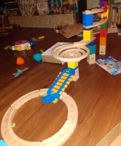 Hape Quadrilla Race to the Finish Marble Run Blocks, Multicolor , 13.8 x 3.1 x 14.2 inches 24 71hZrA7YpmL